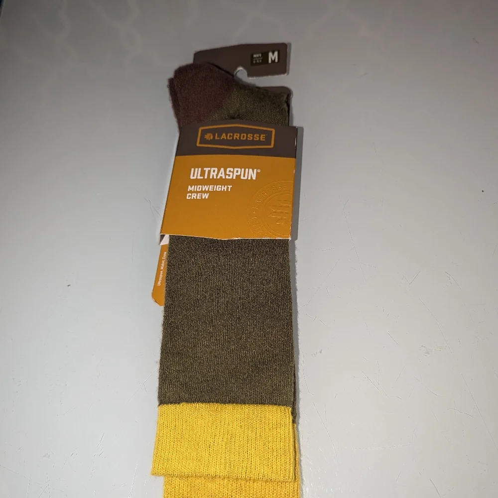 ❤️LaCrosse mens Ultraspun midweight crew Socks M soft durable